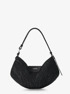 Loewe Women's Paulas Ibiza Swing Raffia and Leather Shoulder Bag Black