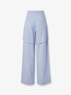 Loewe Women's Paulas Ibiza Triped Cotton Pajamas Trousers Blue, view 2