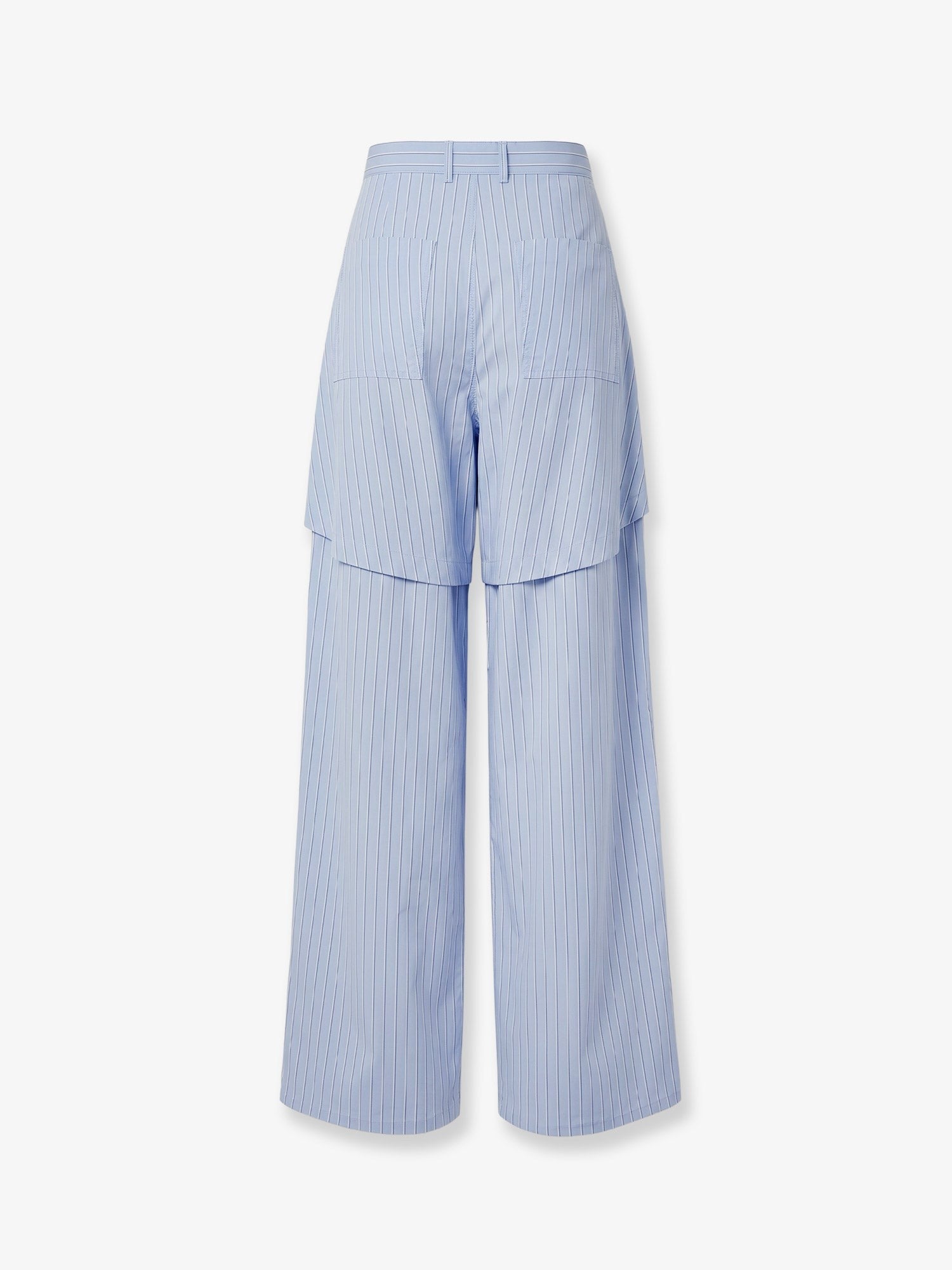 Loewe Women's Paulas Ibiza Triped Cotton Pajamas Trousers Blue
