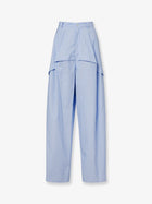 Loewe Women's Paulas Ibiza Triped Cotton Pajamas Trousers Blue