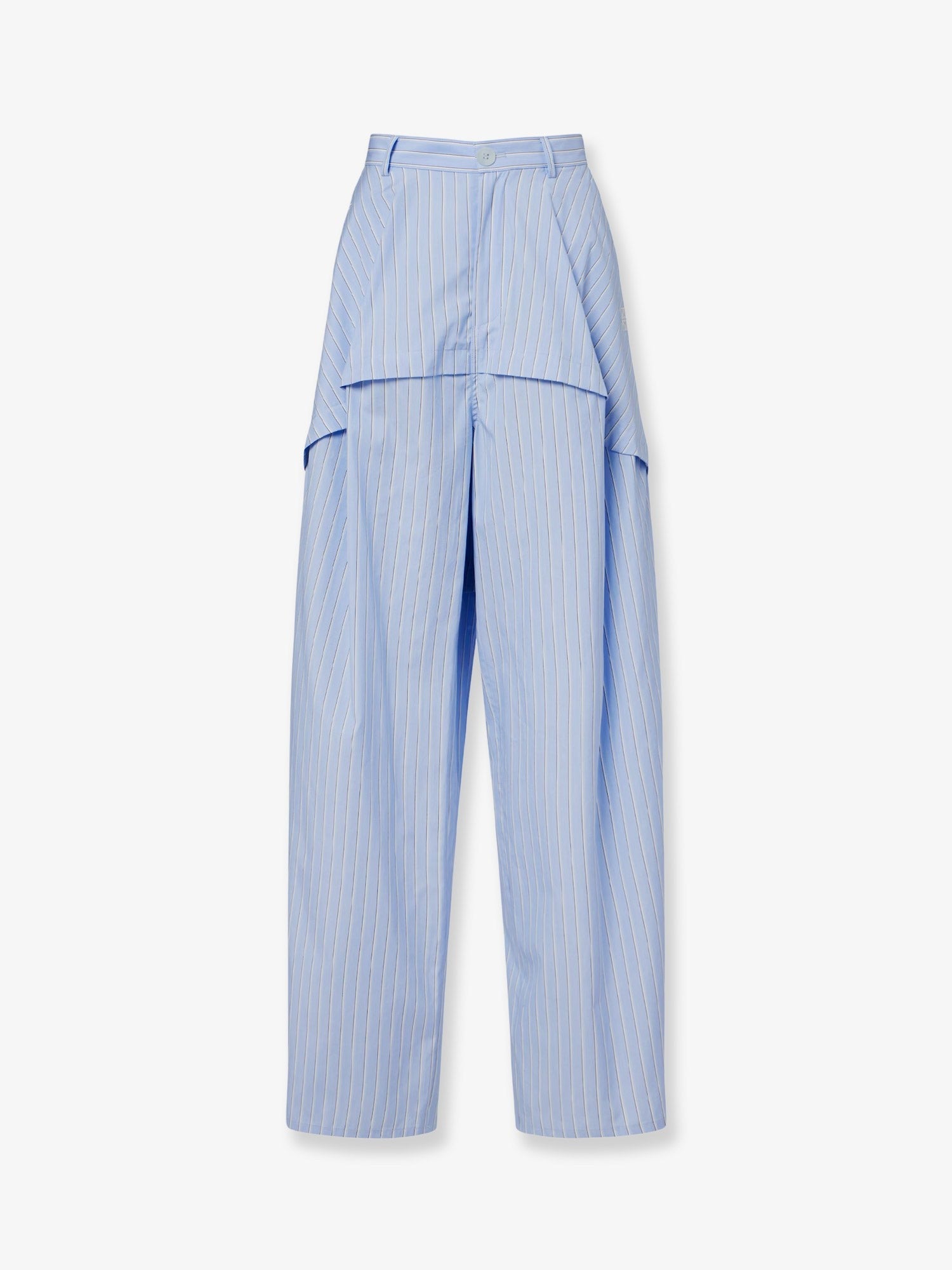 Loewe Women's Paulas Ibiza Triped Cotton Pajamas Trousers Blue