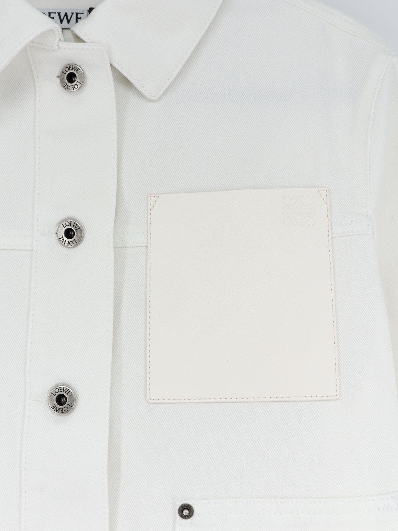Loewe Women's Paulas Ibiza Workwear White Denim Jacket White