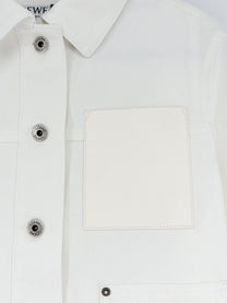 Loewe Women's Paulas Ibiza Workwear White Denim Jacket White