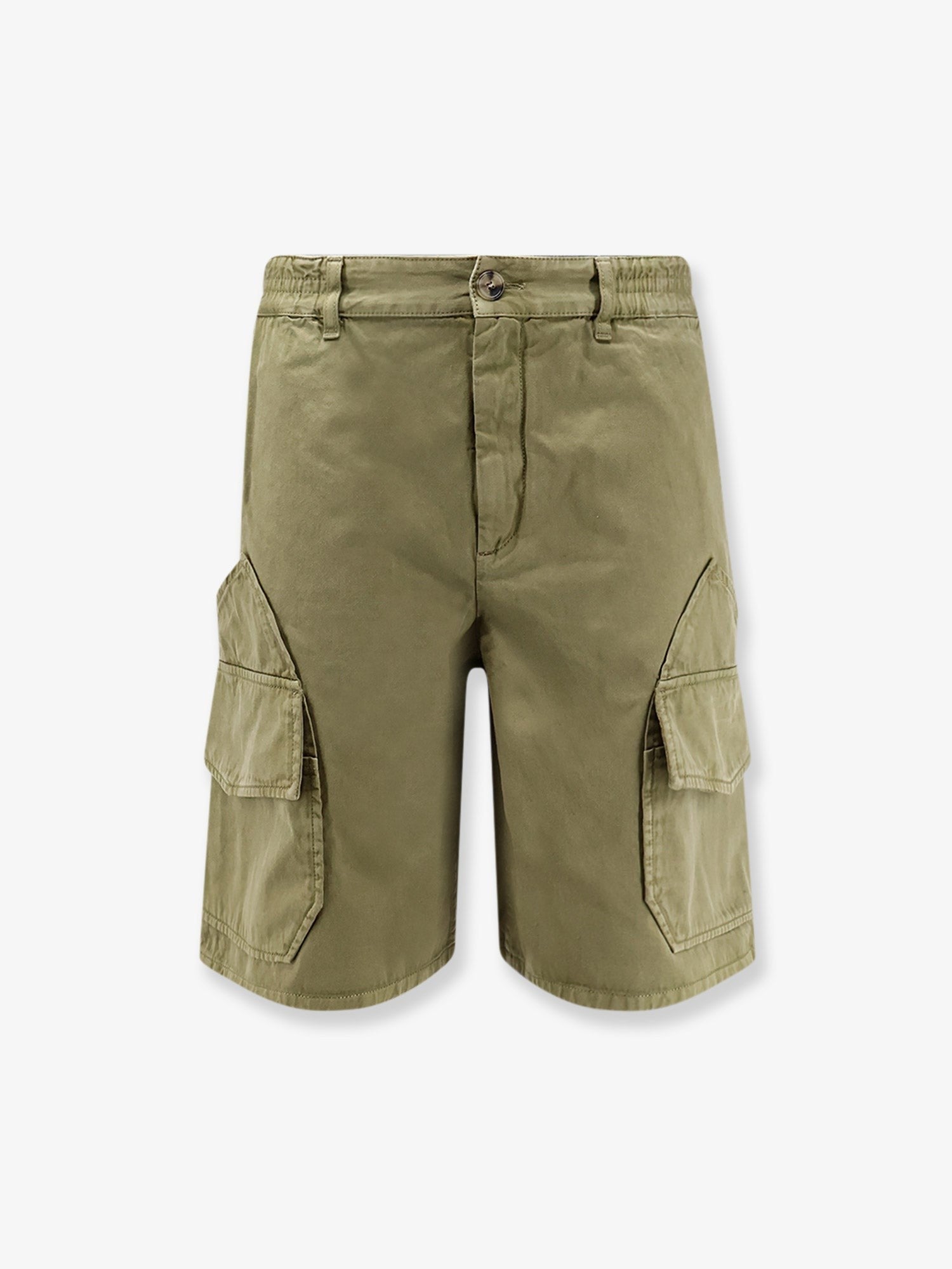 Loewe Men's Paulas Ibiza Cotton Cargo Bermuda Shorts Green