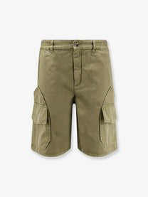 Loewe Men's Paulas Ibiza Cotton Cargo Bermuda Shorts Green