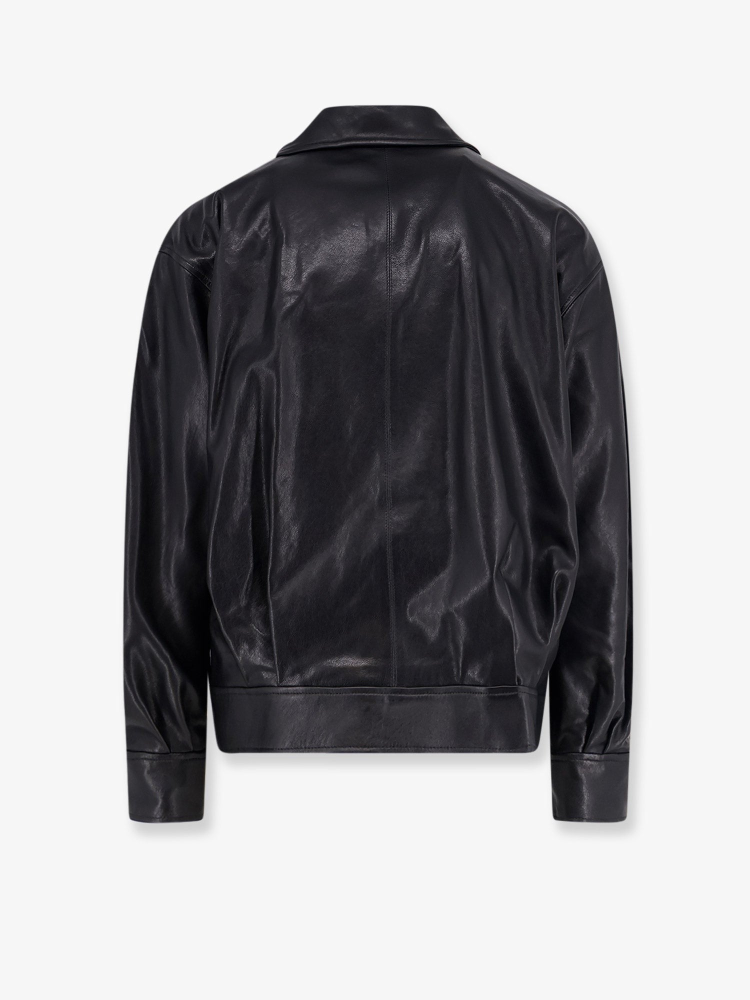 ARMA Men's Paulo Black Leather Jacket Black