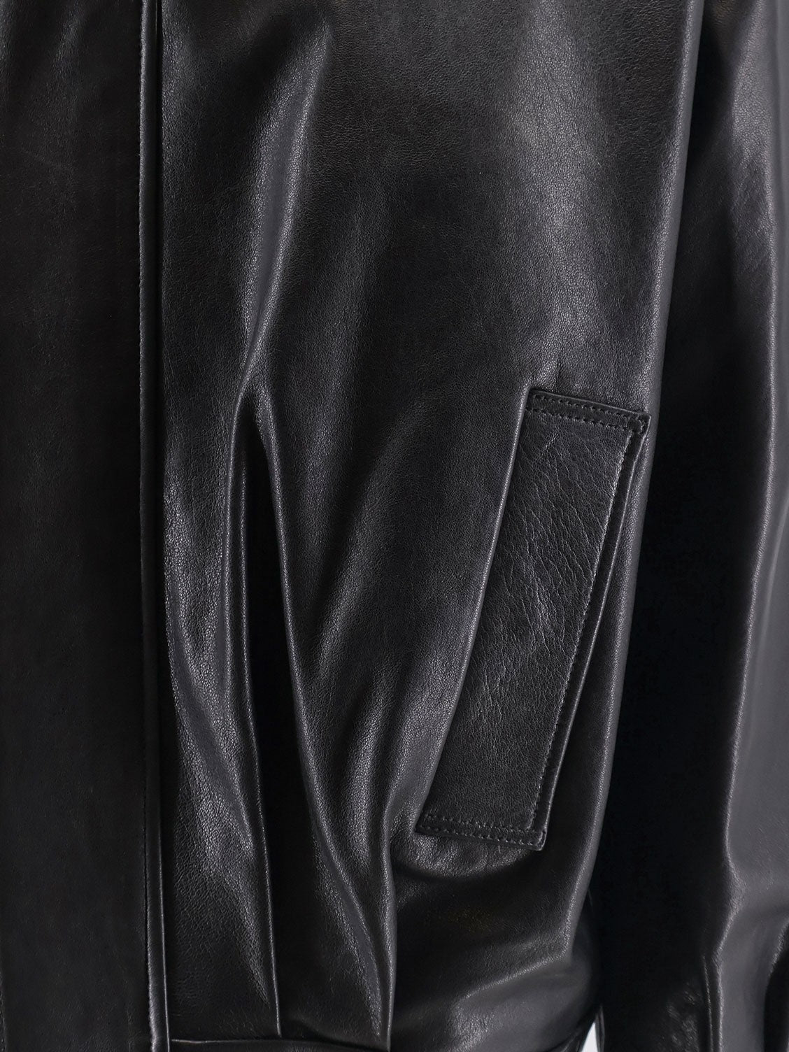 ARMA Men's Paulo Black Leather Jacket Black
