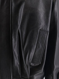 ARMA Men's Paulo Black Leather Jacket Black