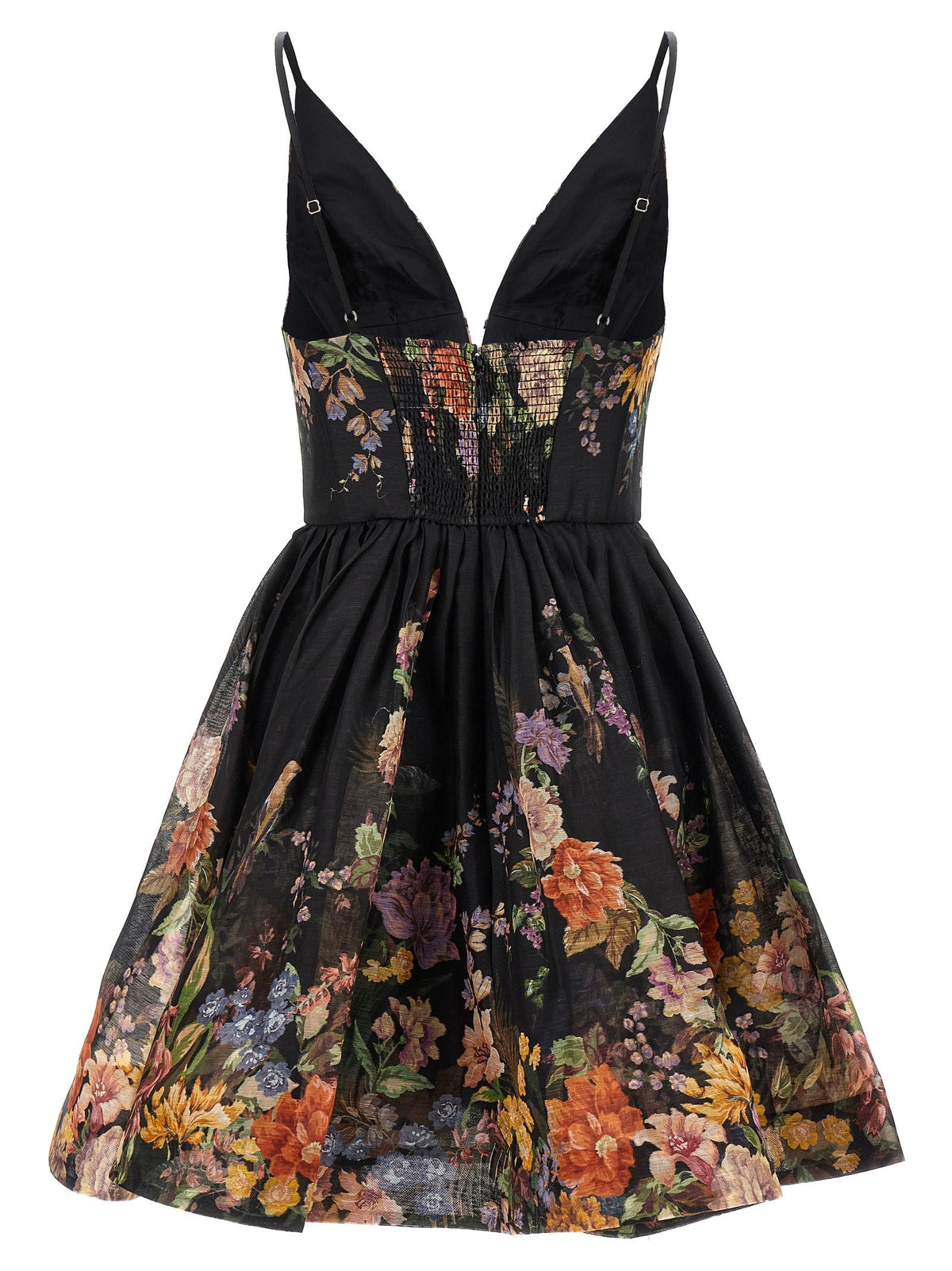 Zimmermann Pavilion Neck Mini Dress Black, view 2