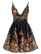 Zimmermann Pavilion Neck Mini Dress Black