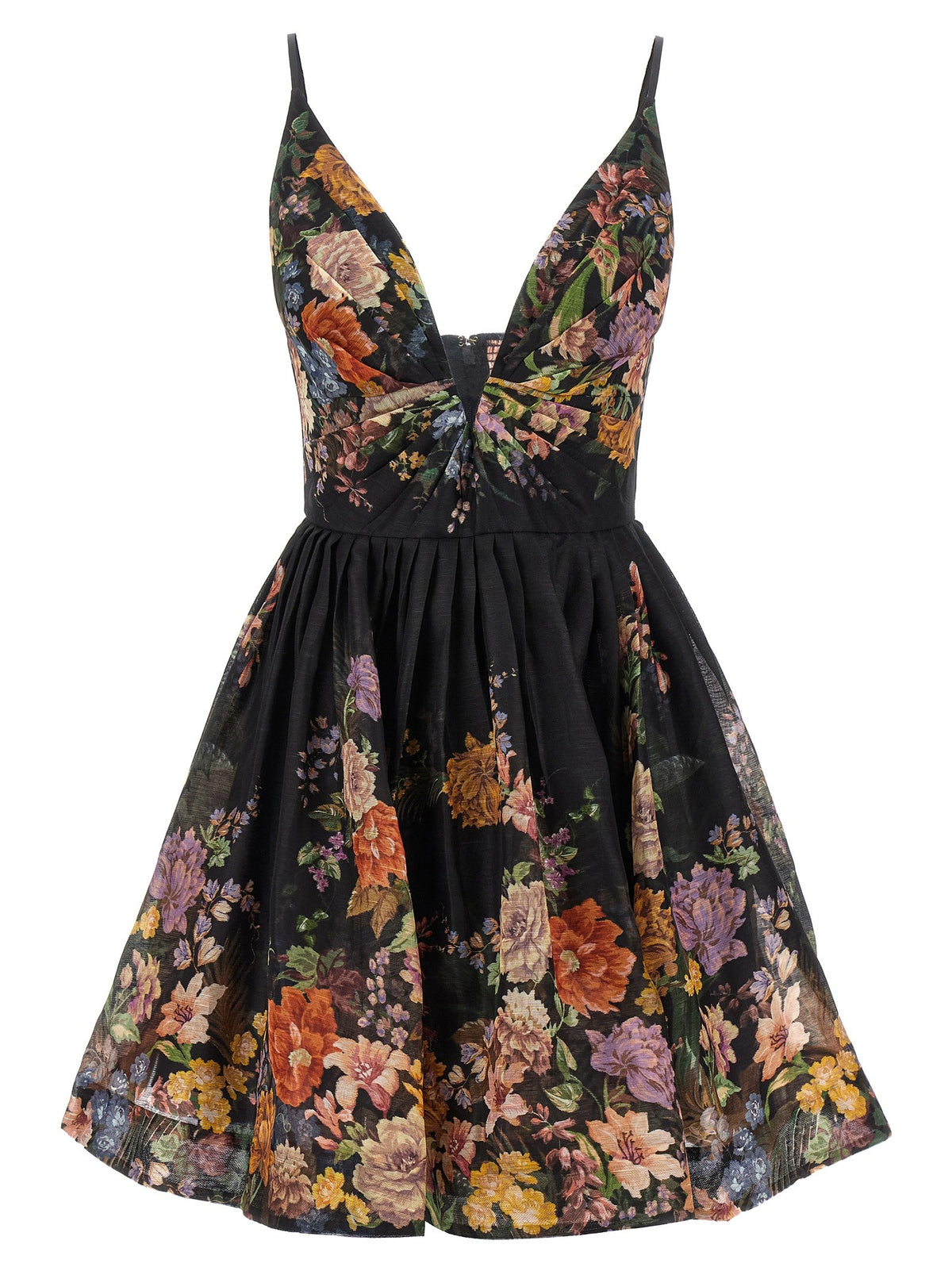 Zimmermann Pavilion Neck Mini Dress Black