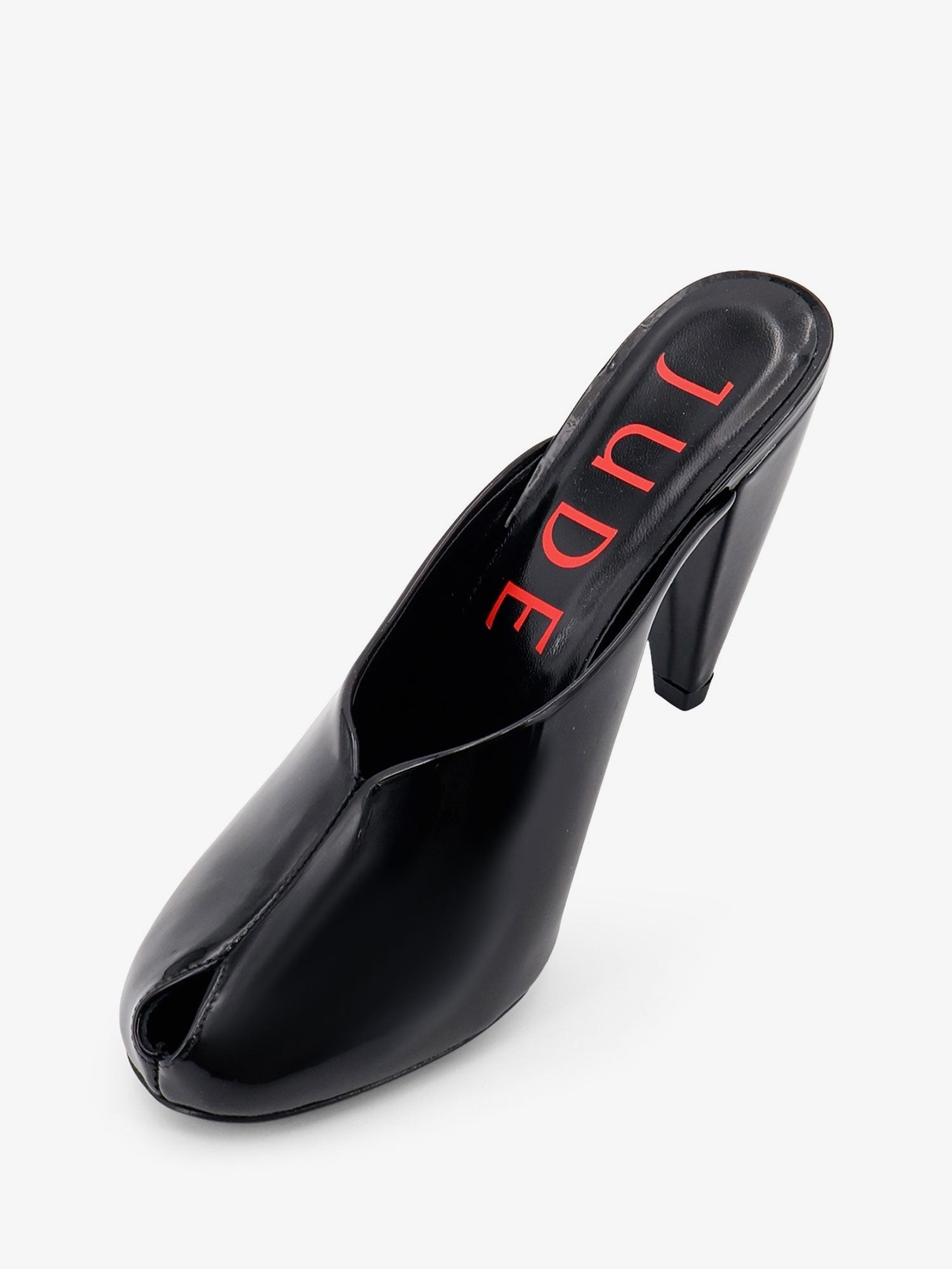 Jude Women's Paw Mule Patent Leather Sandals Black
