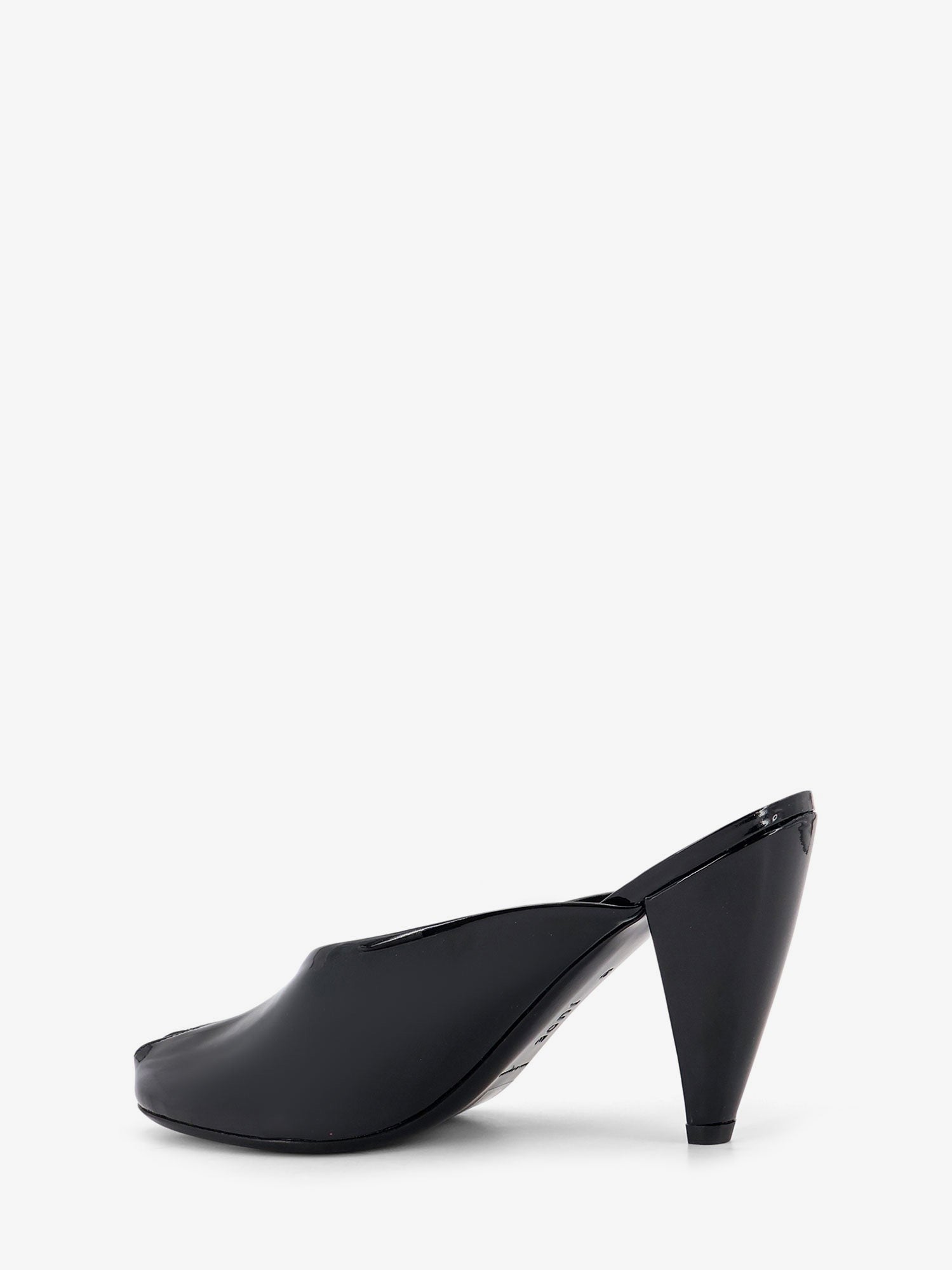 Jude Women's Paw Mule Patent Leather Sandals Black