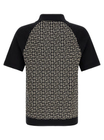 Balmain PB Monogram Polo White