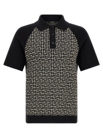 Balmain PB Monogram Polo White