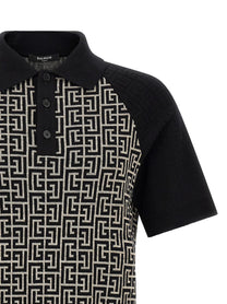 Balmain PB Monogram Polo White