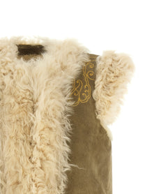 ETRO Peacock Embroidery Vest Beige
