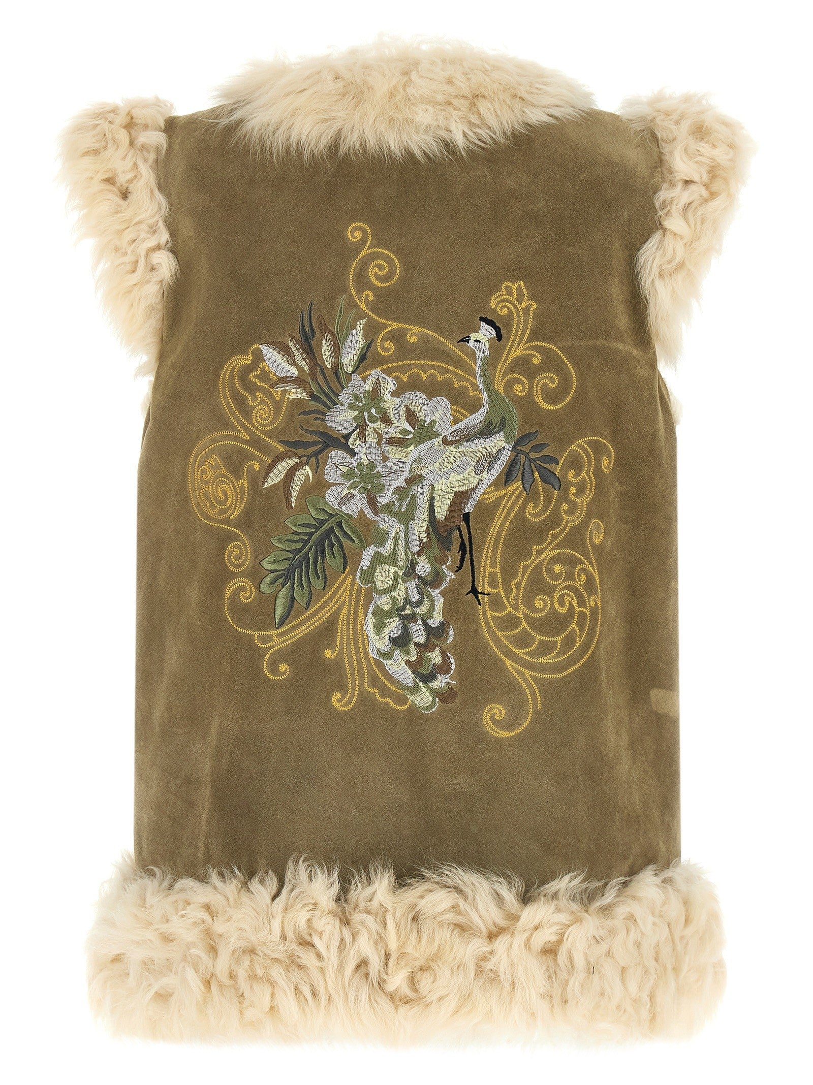 ETRO Peacock Embroidery Vest Beige