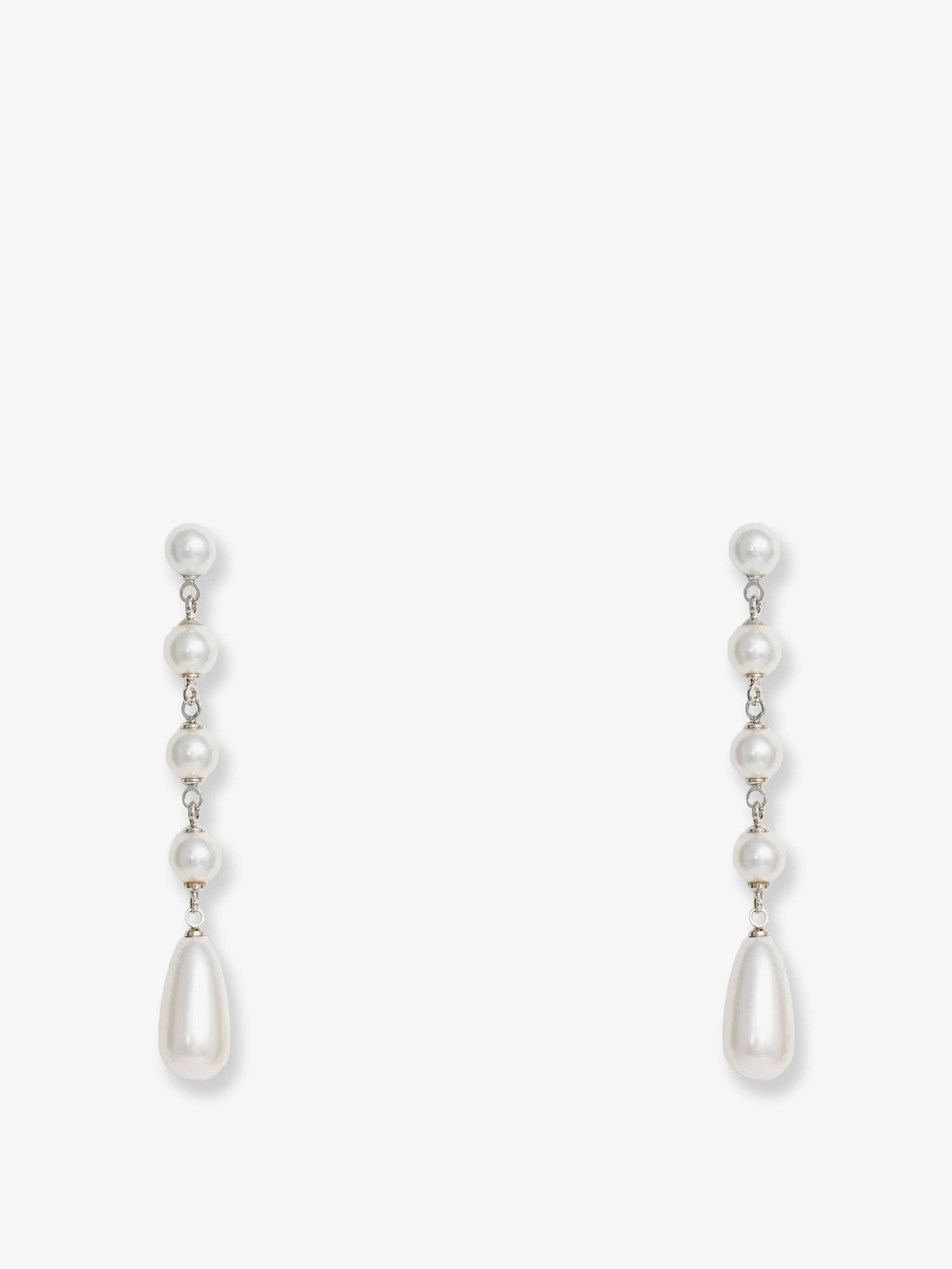 self-portrait Women's Pearl Droplet Earrings White