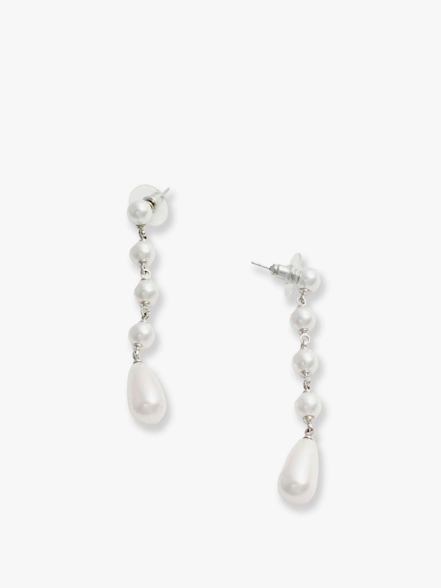 self-portrait Women's Pearl Droplet Earrings White