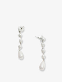 self-portrait Women's Pearl Droplet Earrings White