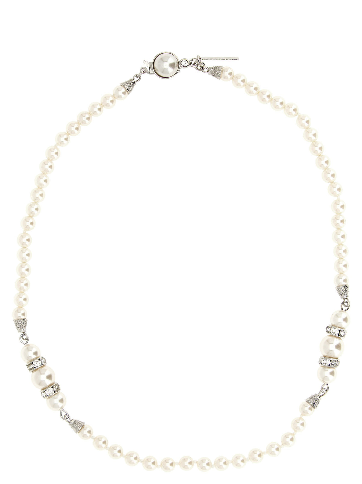 Alessandra Rich Pearl Necklace White