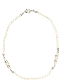 Alessandra Rich Pearl Necklace White