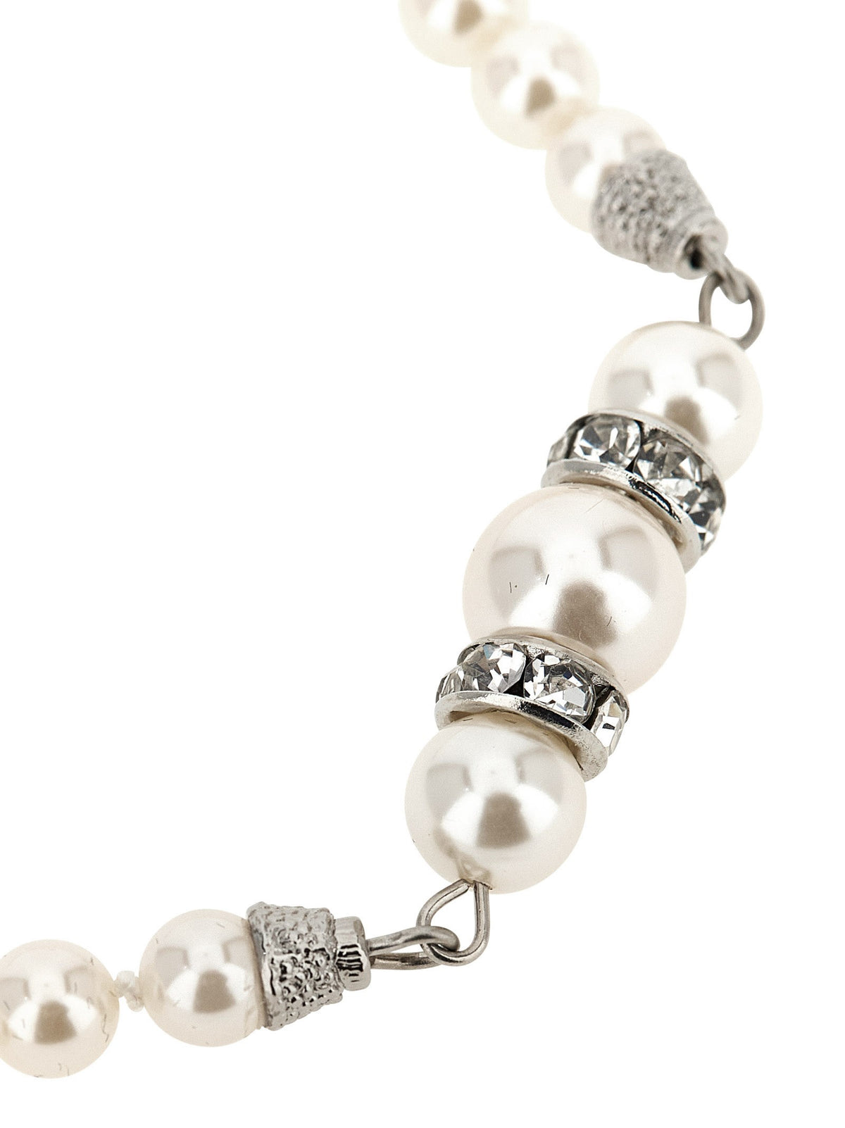 Alessandra Rich Pearl Necklace White
