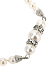 Alessandra Rich Pearl Necklace White