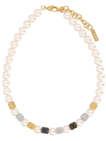 Moschino Women's Pearl Necklace Silver