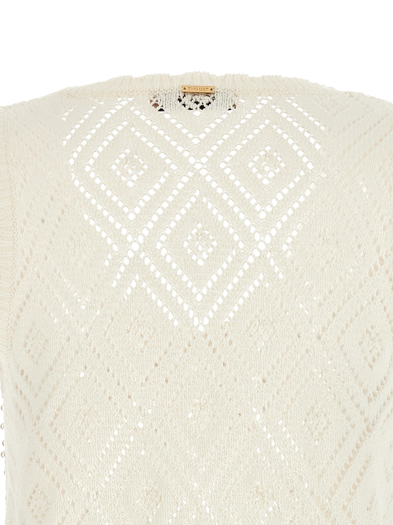 TWINSET Pearl Top White