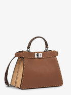 Fendi Women's Peekaboo Iseeu Small Leather Shoulder Bag Brown