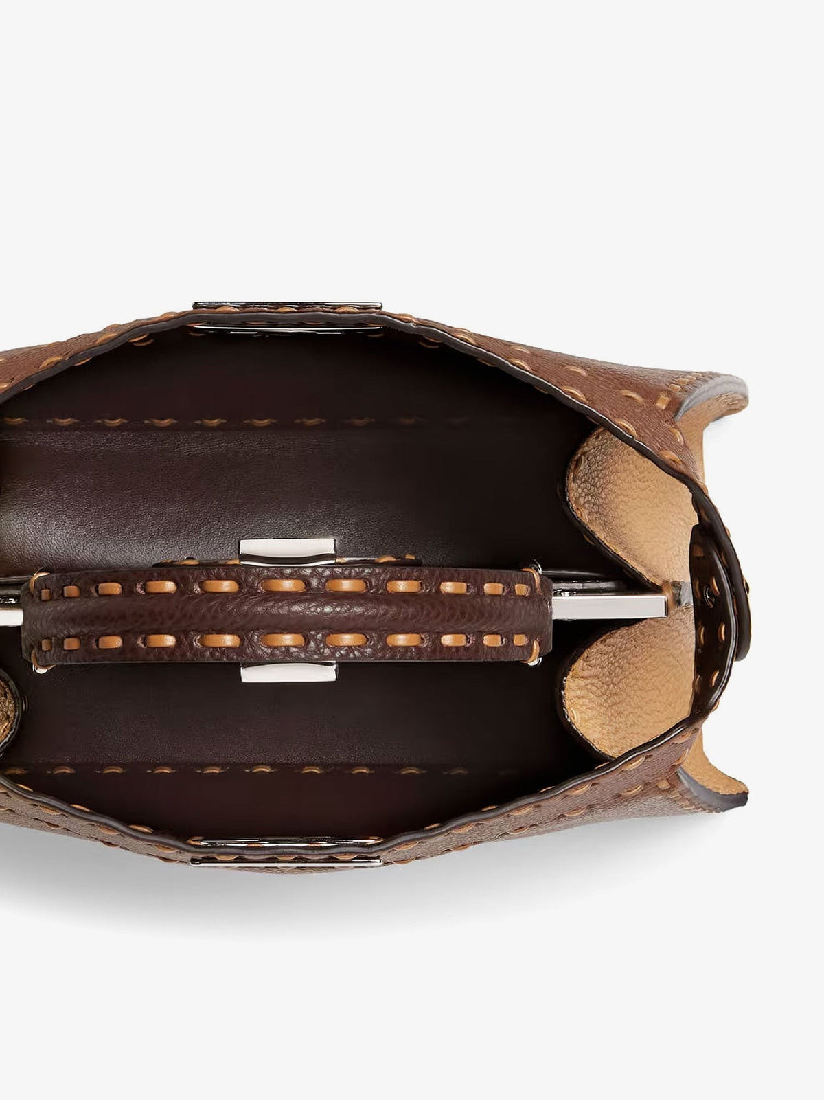 Fendi Women's Peekaboo Iseeu Small Leather Shoulder Bag Brown