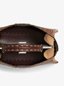 Fendi Women's Peekaboo Iseeu Small Leather Shoulder Bag Brown