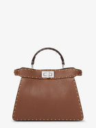 Fendi Women's Peekaboo Iseeu Small Leather Shoulder Bag Brown