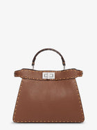 Fendi Women's Peekaboo Iseeu Small Leather Shoulder Bag Brown