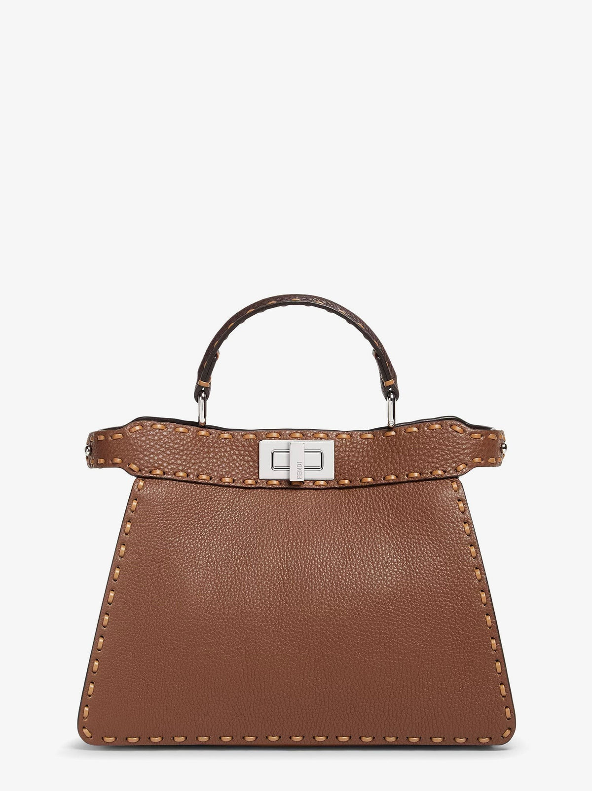 Fendi Women's Peekaboo Iseeu Small Leather Shoulder Bag Brown