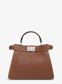 Fendi Women's Peekaboo Iseeu Small Leather Shoulder Bag Brown