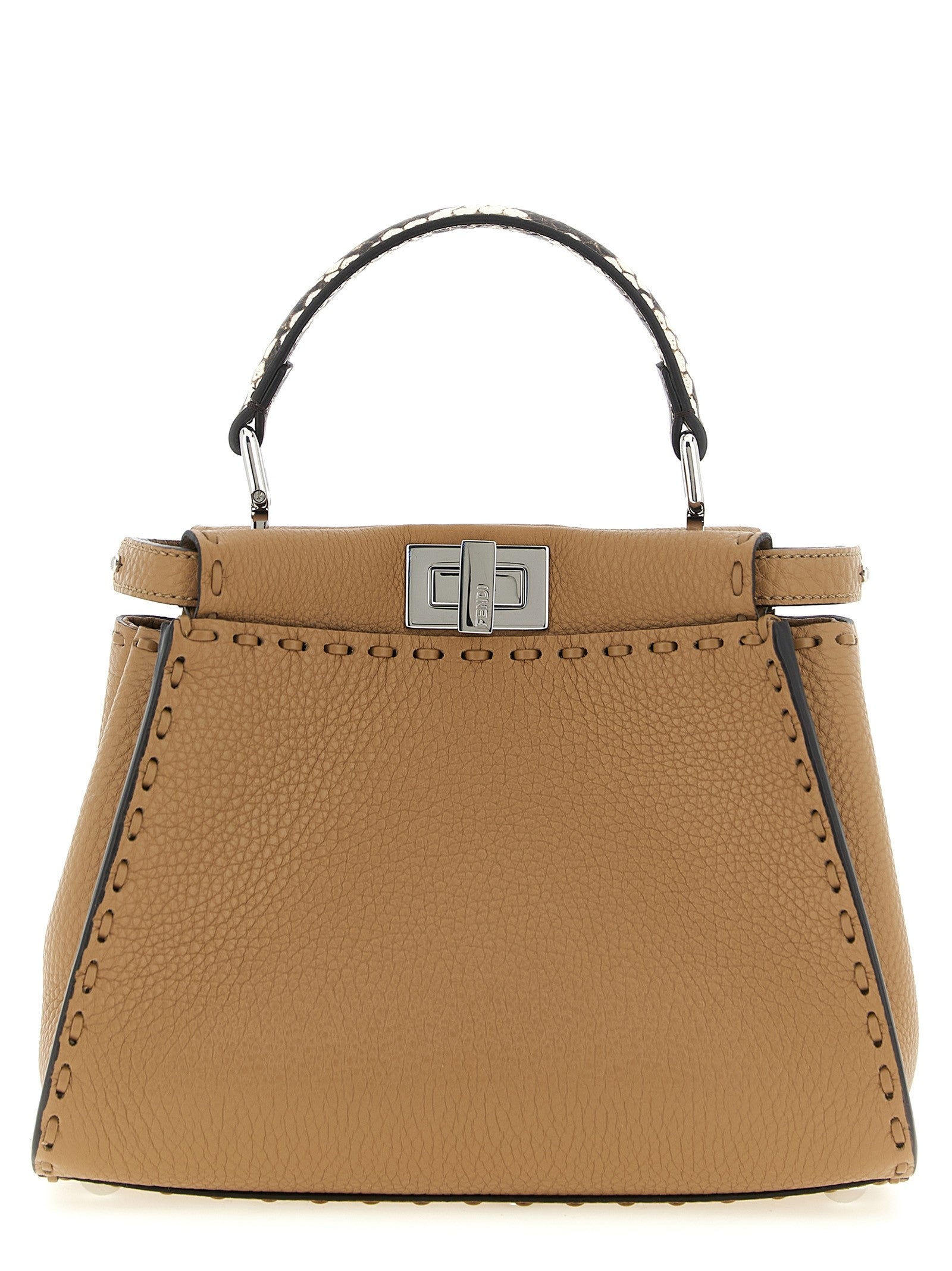Fendi Peekaboo Mini Handbag Beige
