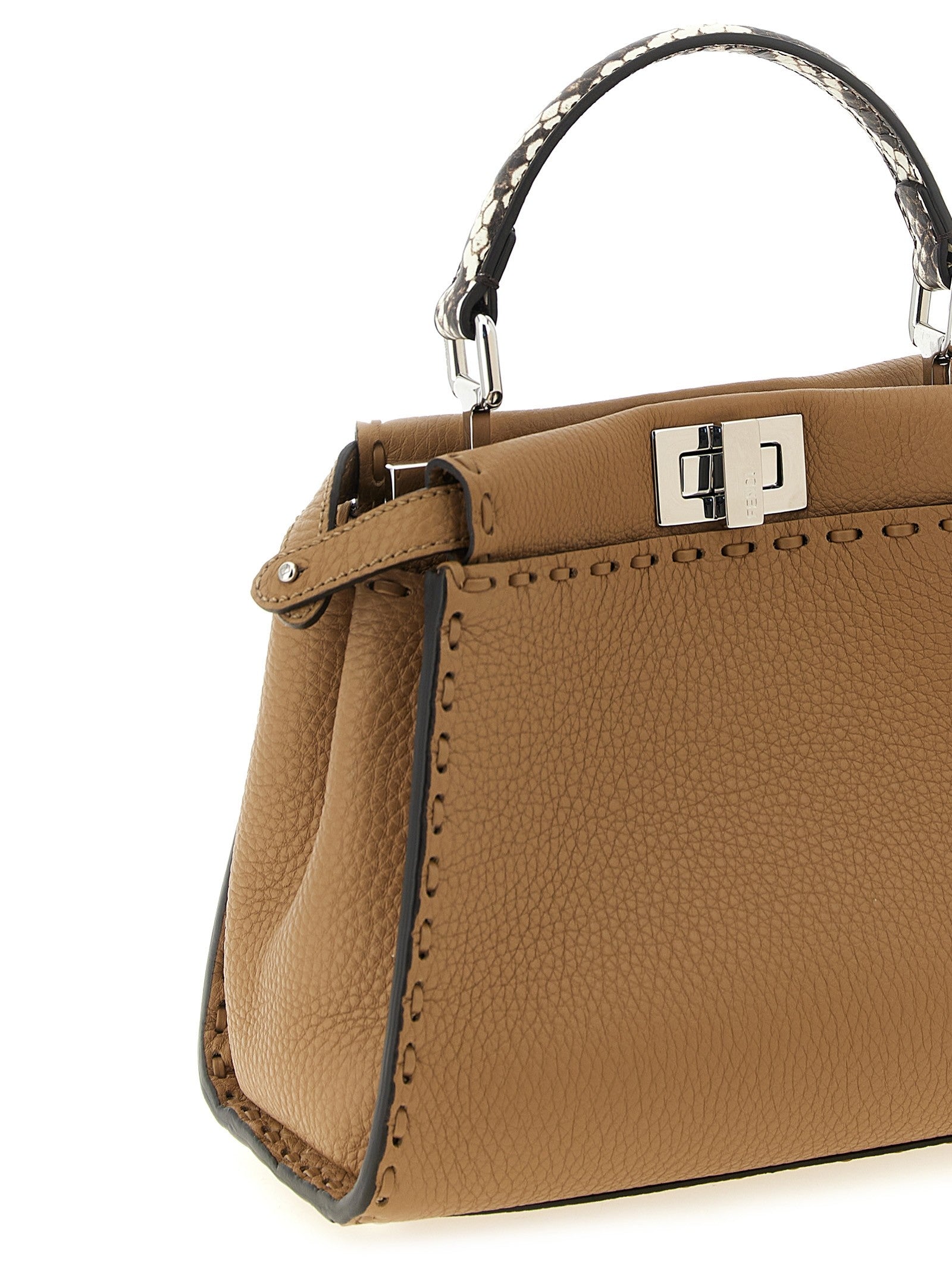 Fendi Peekaboo Mini Handbag Beige