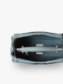 Fendi Women's Peekaboo Mini Leather Crossbody Bag Grey