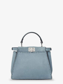 Fendi Women's Peekaboo Mini Leather Crossbody Bag Grey