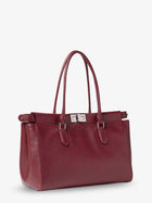 Fendi Women's Peekaboo Tote Leather Shoulder Bag Red