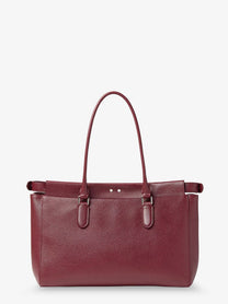 Fendi Women's Peekaboo Tote Leather Shoulder Bag Red