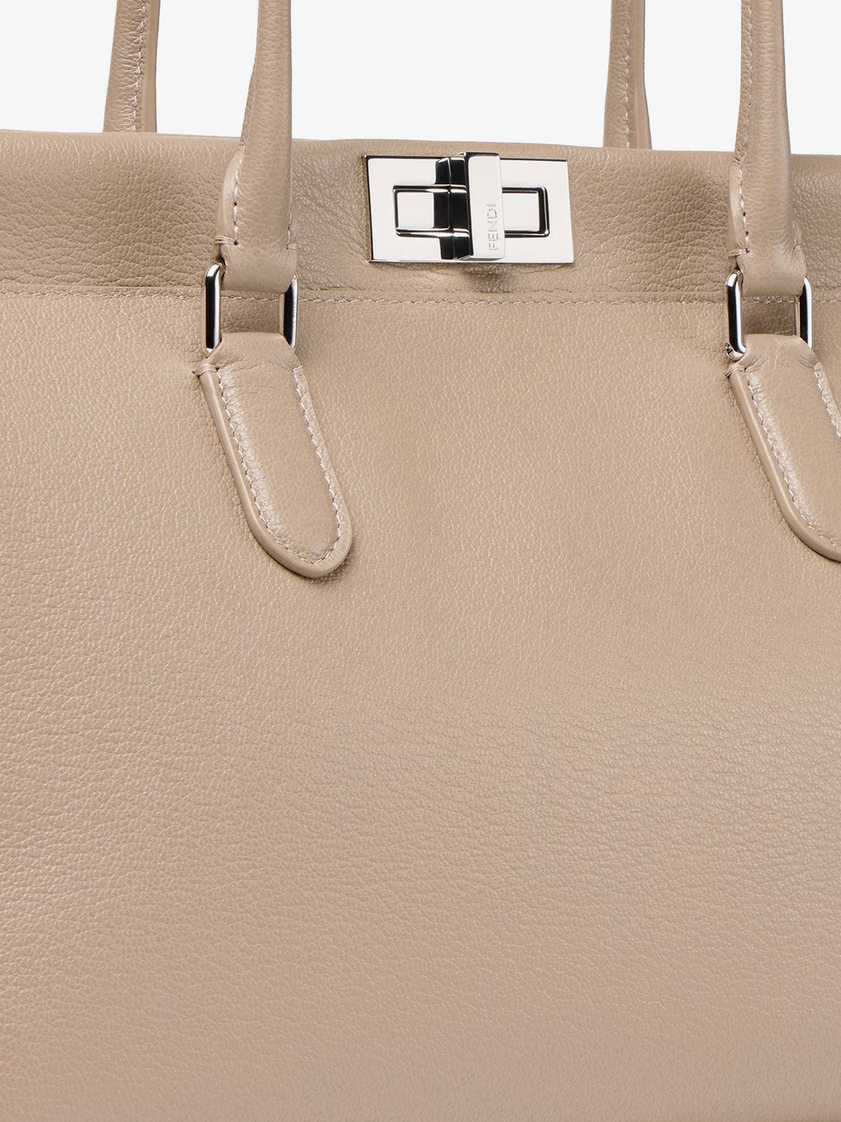 Fendi Women's Peekaboo Tote Leather Shoulder Bag Gold