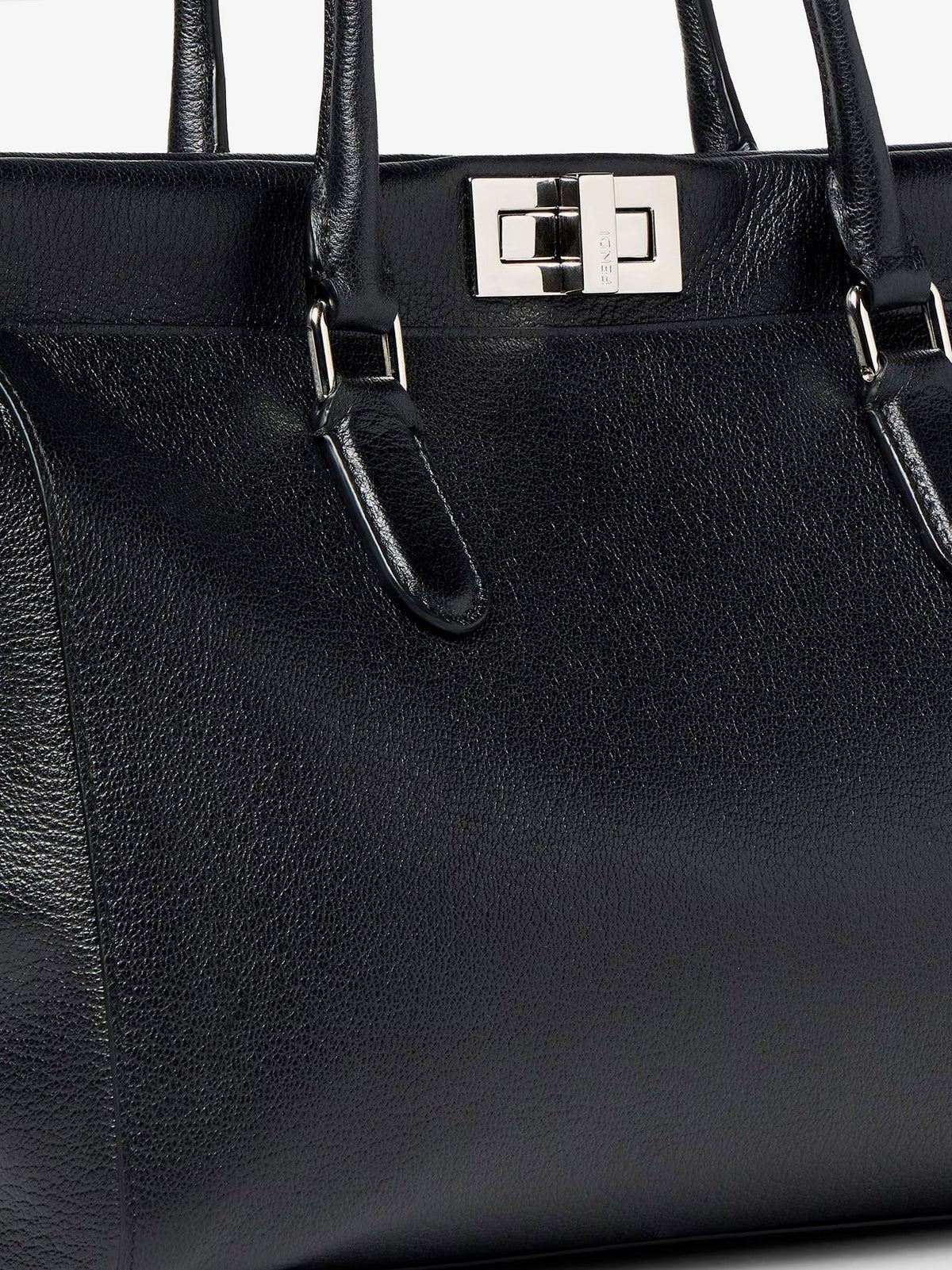 Fendi Women's Peekaboo Tote Shoulder Bag Black