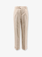 BOSS Men's Peet Pleat Corduroy Trousers Beige