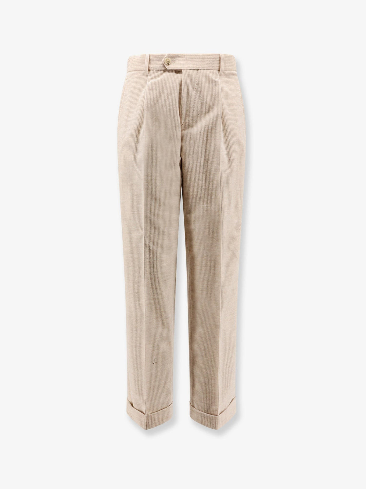 BOSS Men's Peet Pleat Corduroy Trousers Beige