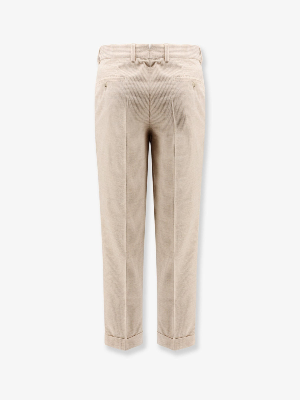 BOSS Men's Peet Pleat Corduroy Trousers Beige