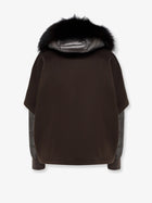 MooRER Women's Pegaso Removable Wool and Cashmere Blend Down Jacket Brown, view 2